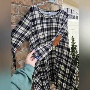 Ambrie Cream and Plaid Dress size M